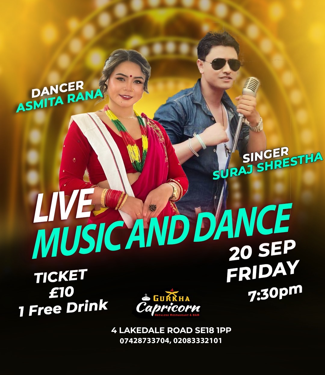 Poster of Asmita Rana's Gurkha Capricorn uk Program